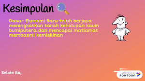 Dasar ekonomi baru merupakan satu bentuk perancangan yang dilancarkan oleh kerajaan dalam tahun 1970 melalui rancangan malaysia kedua. Powtoon Hubungan Etnik Part 2 Youtube
