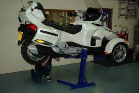 Motorcycle Lifts Motorcycle Lifts Motorcycle Jacks Eazyrizer Big Blue Lift Can Am Spyder Accessories Can Am Spyder Blue Motorcycle
