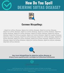 Correct Spelling For Dejerine Sottas Disease Infographic Spellchecker Net