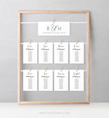 Rustic Seating Card Template Hanging Seating Chart