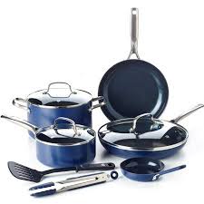 Blue Diamond Ultimate Value Cookware Set Now 59 99 Was 129 99 Swaggrabber Blue Diamond Ceramic Non Stick Cookware Set