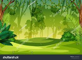 A Green Jungle Landscape Illustration Ad Sponsored Jungle Green Illustration Landscape Landscape Illustration Neutral Nursery Art Free Vector Images