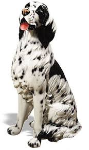 Black And White English Setter Dog English Setter Sculpture Black White Intrada Ani1255 Dog Sculpture Statue Sculpture