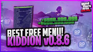 Gta V Online Pc 1 50 Kiddion S Mod Menu V 0 8 6 Free Money Rp Undetected Tutorial Youtube