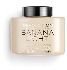 Revolution Loose Baking Powder Banana Light Banana Powder Deep Skin Tone Loose Powder