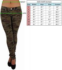 Vip Jeans Womens Five Pockets Camouflage Stretch Skinny