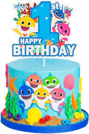 Buy Baby Little Shark 1st Birthday Cake Topper Baby Little Shark Birthday Cake Topper First Birthday Cake Topper For Kids Boy Girl 1st Birthday Party Cake Decorations Online In Usa B094mgt1cd