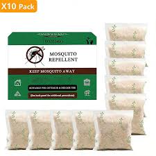Natural Mosquito Repellent Sachets 10 Pack for Indoor and Outdoor Use