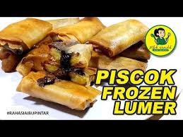 Piscok lumer (inovasi baru) pisang yang sudah matang • meses coklat (bisa diganti dengan coklat batang) • kulit lumpia • tepung terigu • air • minyak untuk menggoreng 20 menit Ide Jualan Pisang Lumer Coklat Review Frozen Food Youtube Cute766