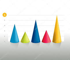 3d Infographic Cone Chart Graph Info Graphics Bar Stock