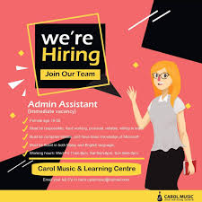 Admin assistant, admin, human resource administrative assistants perform administrative and office support for supervisors. Carol Music Learning Centre Accueil Facebook