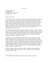 Typed letter signed as president to roger scaife of houghton. Lee Nato Letter To President Obama Final