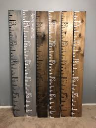 Wooden Growth Chart Ruler Custom Growth Chart Growth Ruler