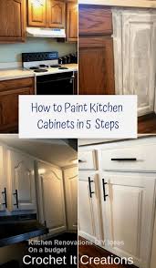How To Paint Kitchen Cabinets In 5 Steps Painting Kitchen Cabinets Kitchen Diy Makeover Diy Kitchen Renovation