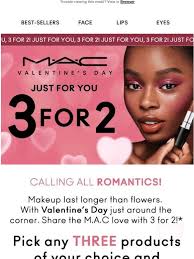 M·A·C: Buy two get a third FREE this Valentine's Day 💕