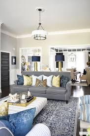 Fall Home Tour Using Rich Colors Brass And Gold Blue And Gold Living Room Gold Living Room Blue Living Room