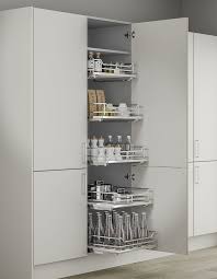 Pull Out Larder Baskets Clutterfree Kitchens 240 Built In Kitchen Bins Larder Unit Kitchen Larder Units