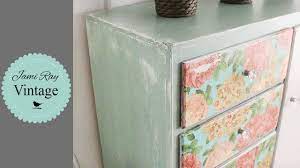 How To Decoupage Farmhouse Napkin Dresser Youtube Farmhouse Napkins Decoupage Dresser Paper Furniture