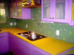 Mix light purple and dark purple tones to a painted shaker kitchen and add light grey to lighten the room. Countertops 850 566 2637 Yellow Kitchen Custom Countertops Countertops