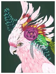 Flora Fauna Ava Wall Art Parrots Art Animal Art Nature Art Prints