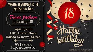 A birthday party invitation letter is used to notify particular guests of the party and request them to attend. 18th Birthday Invitation Wordings Birthday Frenzy