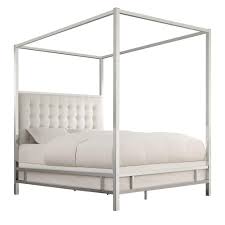 Aufank sturday metal white canopy bed frame. Homesullivan Taraval White Queen Canopy Bed 40e739bq 1wlcpy The Home Depot