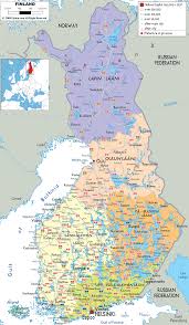 Finland, country in northern europe. Detailed Political Map Of Finland Ezilon Maps