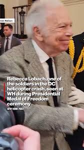 Rebecca Lobach, one of the soldiers in the DC helicopter crash, was seen at  the White House during the Presidential Medal of Freedom ceremony. Learn  more about the chopper pilot here: https://trib.al/uQhWCe9