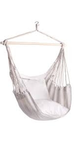 Everking hammock chair comes in a stylish design that promotes maximum comfort for swinging and relaxing. Amazon Com Y Stop Hammock Chair Hanging Rope Swing Hanging Chair With Pocket Max 330 Lbs Quality Cotton Weave For Superior Comfort Durability Beige Kitchen Dining