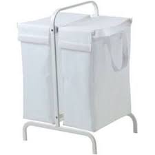 Ikea Mulig White Hamper Clothing Laundry Storage Bag With Stand Double Barrel Ikea Ikea Closet Laundry Room Closet