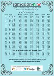 Ramadan 2021 starts on sundown of monday, april 12th lasting 30 days and ending at sundown on tuesday, may 11, celebrating for muslims the ninth month tuesday, april 13th is day number 103 of the 2021 calendar year with 7 days until the start of the celebration/ observance of ramadan 2021. Ramadankalender Gelsenkirchen Ramadan Nrw