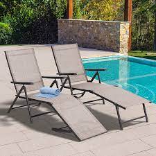 Even though a traditional lounger is still the most common purchase, there are a few other options to consider. Buy Vongrasig Patio Double Chaise Lounge Chairs Set Of 2 Outdoor Adjustable Steel Textiline Folding Reclining Lounge Chair Outdoor Lay Out Chairs For Lawn Garden Pool Beach Yard Brown Online In Indonesia