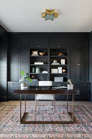 Office Decor And Accessories To Keep You Organized Room For Tuesday Black Paint Color Home Office Design Home Office Decor