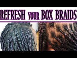 How To Refresh Box Braids Refresh Old Box Braids To New Refresh Box Braids Tutorial Youtube Box Braids Hairstyles Short Box Braids Box Braids Tutorial