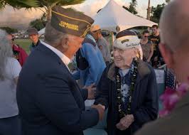 Warren 'Red' Upton, the oldest living survivor of the attack