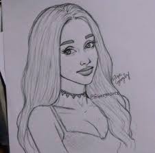 Zwart wit tekenen moeilijk meiden : Pin Van Divya Post Op Art Ariana Grande Meisjes Tekenen Meiden Tekeningen