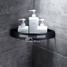With plenty of space for bathroom essentials in the sleek, handleless drawers as well as on the shelf above. Designer Black Bathroom Shelves Corner Wall Mount