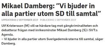 Mikael damberg, sweden's innovation minister, posted a picture of himself wearing a scarf knotted at the neck, along with members of his team in the ministry of finance. 52 Ouppklarade Gangmord I Stockholm Pa Fem Ar Petterssons Gor Sverige Lagom