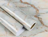 EaseStick Cyan Gold Marble Contact Paper Peel and Stick ...