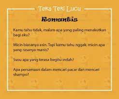 Ide Teka Teki Lucu Romantis Terbaru Yedepe Com Lucu Teka Teki Romantis