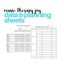 Print These Templates To Keep Clean Concise Music Therapy Data And To Help You Plan Organized Evidence Based Sessions Music Therapy Music Therapist Therapy