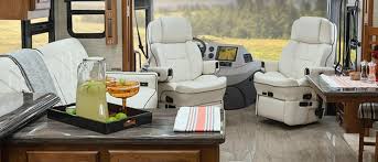 Flexsteel Scopan Class A Captain Seats Model 267 Busr Driver And 267 Erst Passenger With Footrest Rv Furniture Motorhome Rv