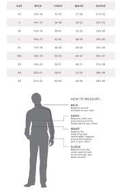 mens shirt size chart pendleton