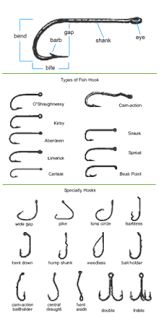 Mata kail pancing terkait di leher dan sempat dioperasi. Fishhook Wiktionary