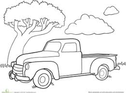 Color A Car Classic Truck Worksheet Education Com Truck Coloring Pages Classic Truck Classic Trucks