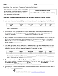 Calculating Your Paycheck Piecework Production 1 Answer Key Fill Online Printable Fillable Blank Pdffiller
