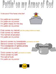 The armor of god is a great passage of scripture to teach to children. Bible Rhymes And Songs