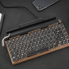 Маєте свої стікери чи цікавить співпраця? Mechanical Keyboard Wireless Bluetooth Keyboards Dot Retro Typewriter Computer Keyboard 83 Keys Gaming Keyboards For Pc Laptop Kuicart