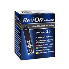 Relion Premier Blood Glucose Test Strips 25 Count Walmart Com
