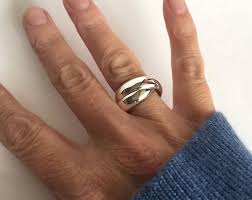 Chunky Sterling Silver Russian Wedding Ring Size U Womens Or Etsy Chunky Silver Rings Wide Silver Ring Silver